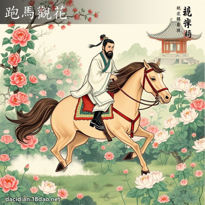 跑马观花 配图