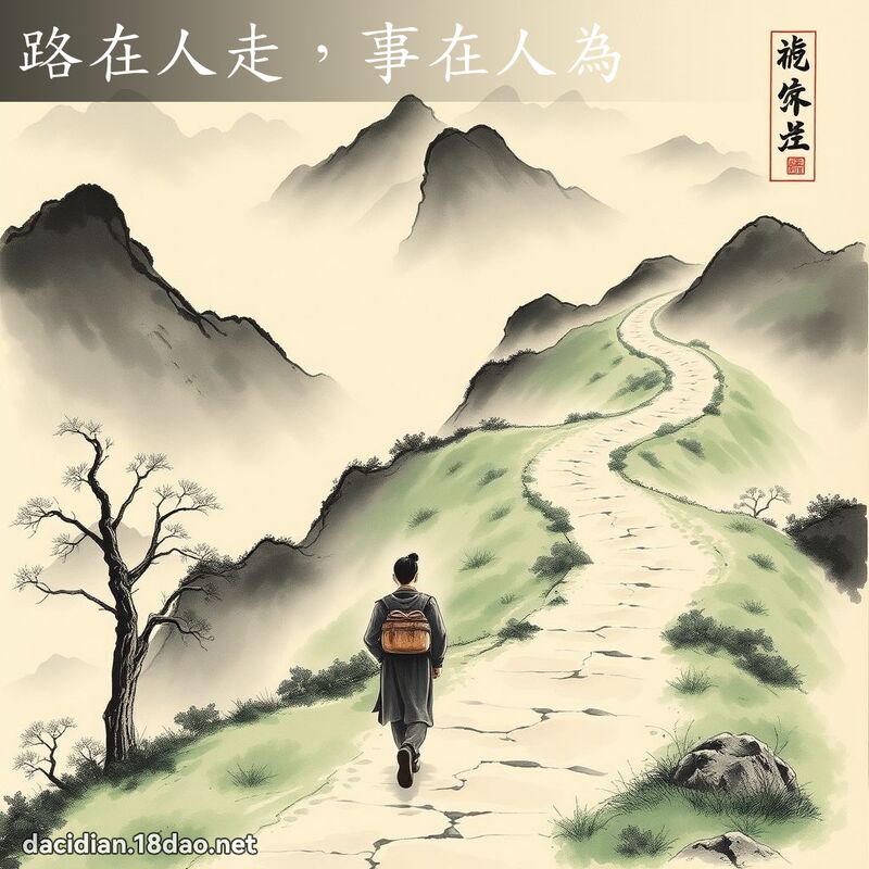 路在人走,事在人为 配图