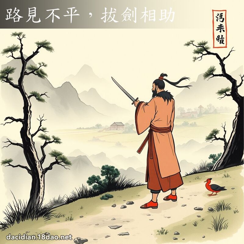 路见不平,拔剑相助 配图