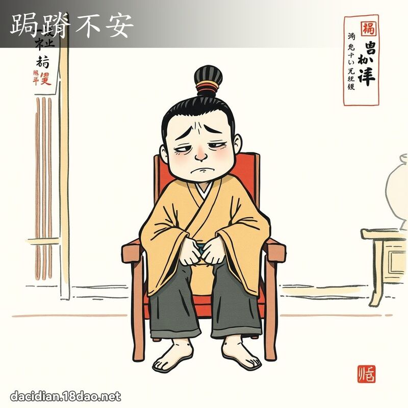 跼蹐不安 配图