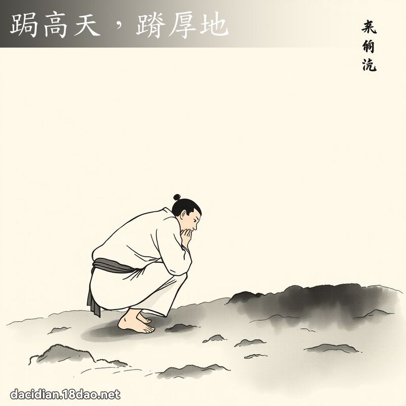 跼高天，蹐厚地 配图