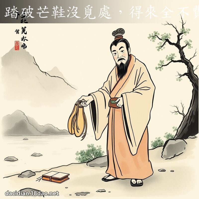 踏破芒鞋没觅处,得来全不费工夫 配图