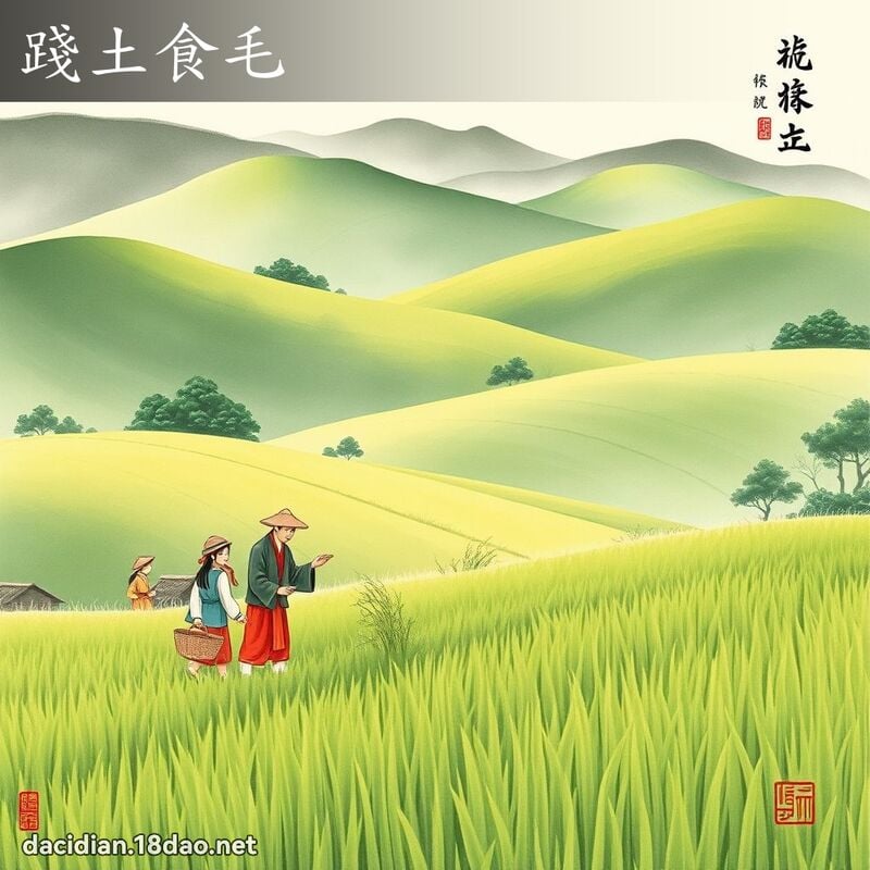 践土食毛 配图