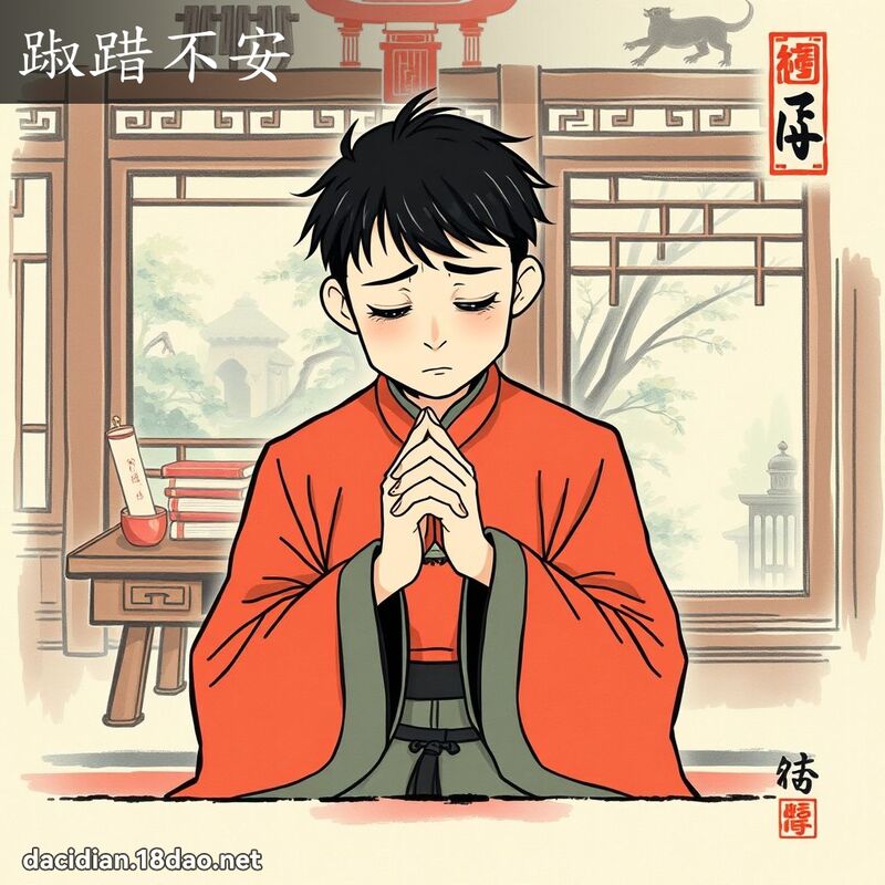 踧踖不安 配图