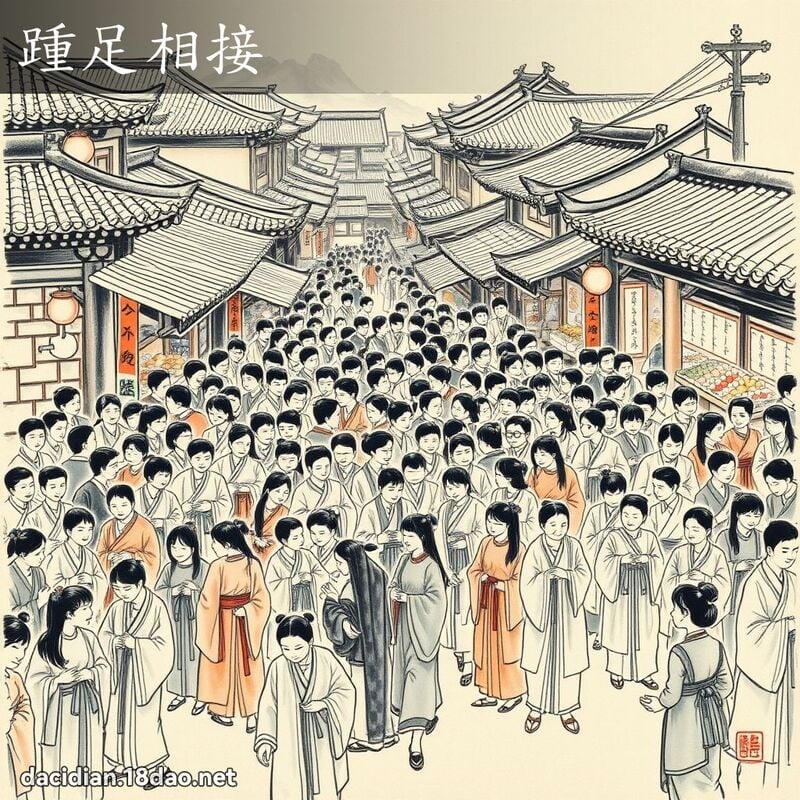 踵足相接 配图
