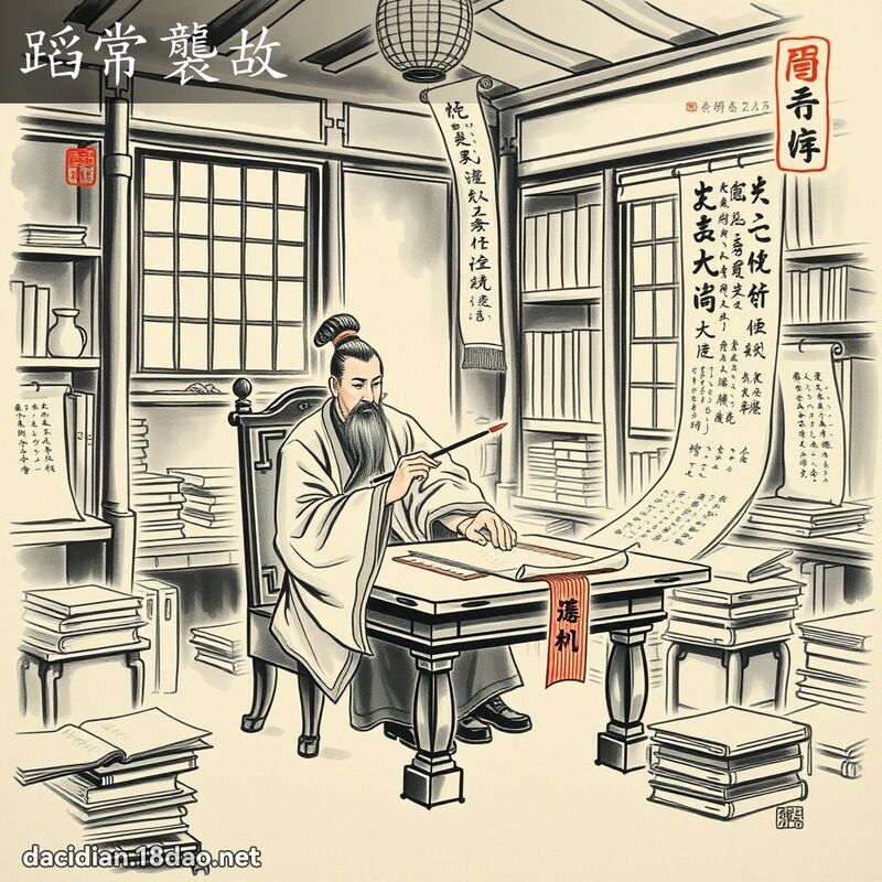 蹈常袭故 配图
