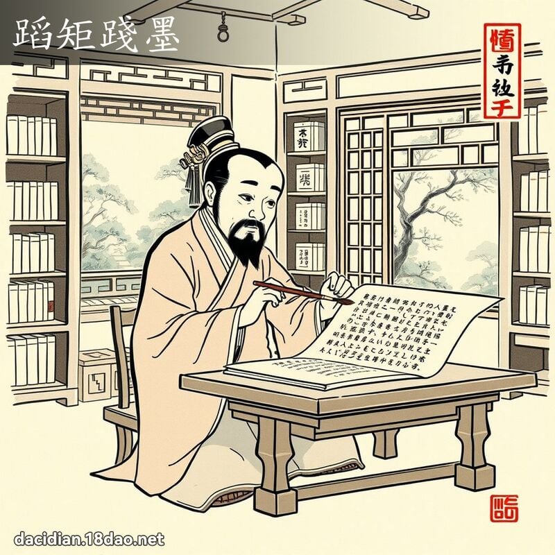 蹈矩践墨 配图