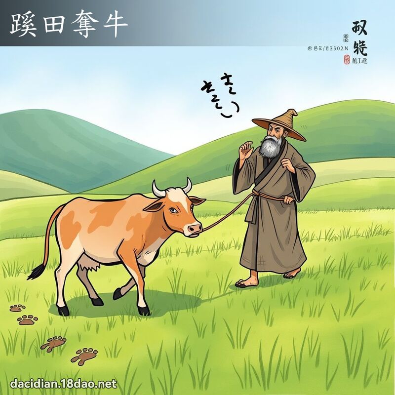 蹊田夺牛 配图