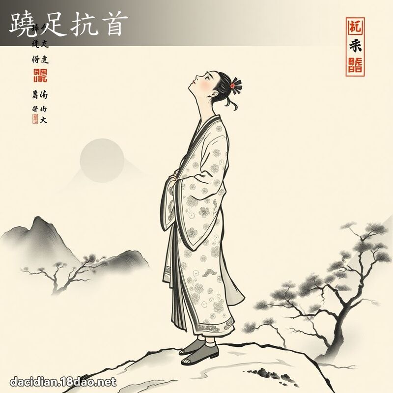 蹺足抗首 配图