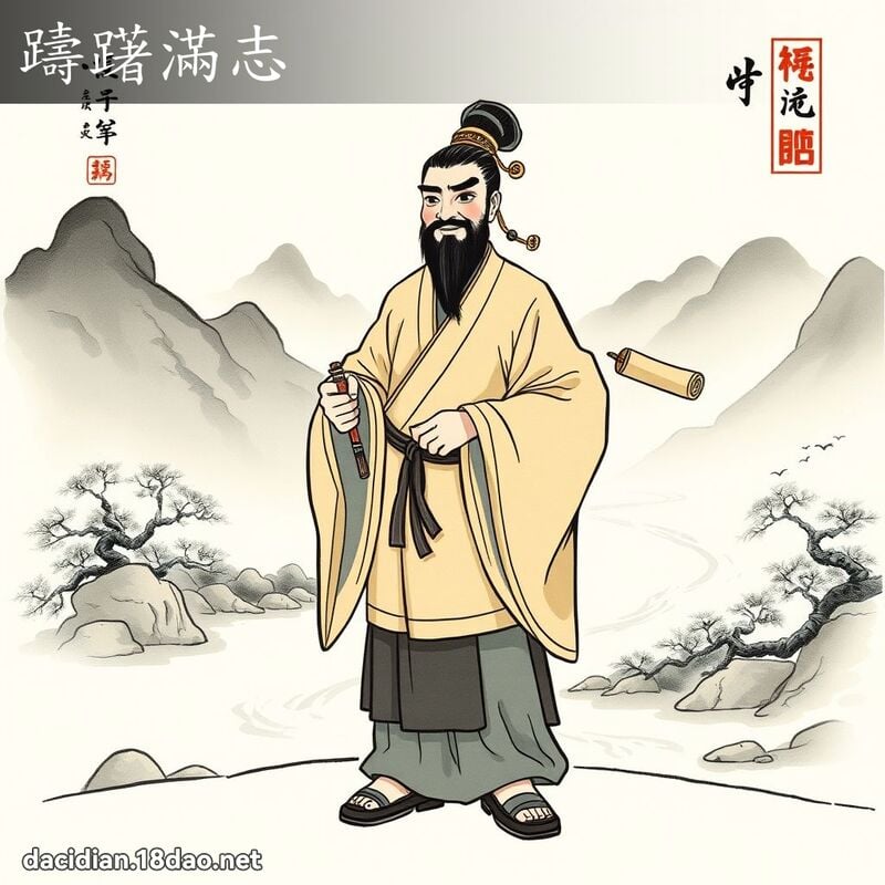 踌躇满志 配图