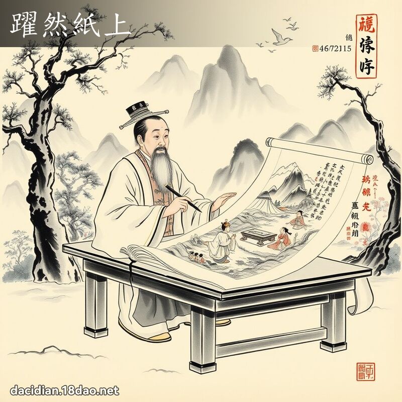 跃然纸上 配图