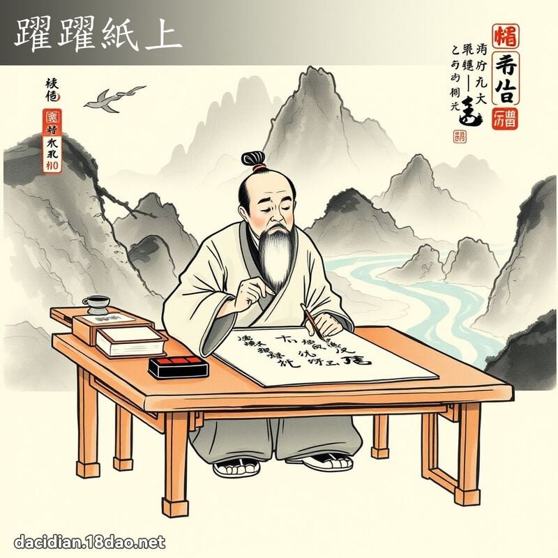 跃跃纸上 配图