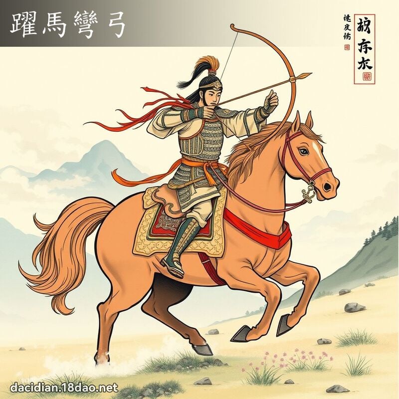 跃马弯弓 配图