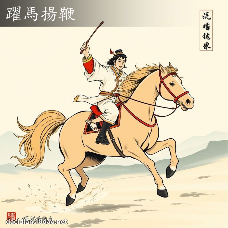 跃马扬鞭 配图