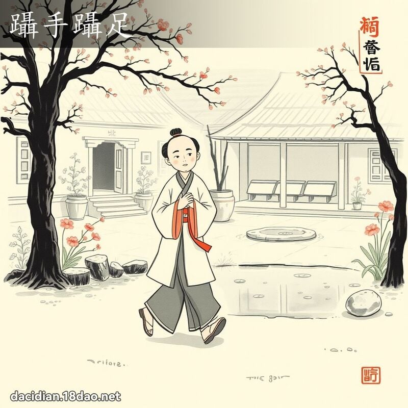 躡手躡足 配图
