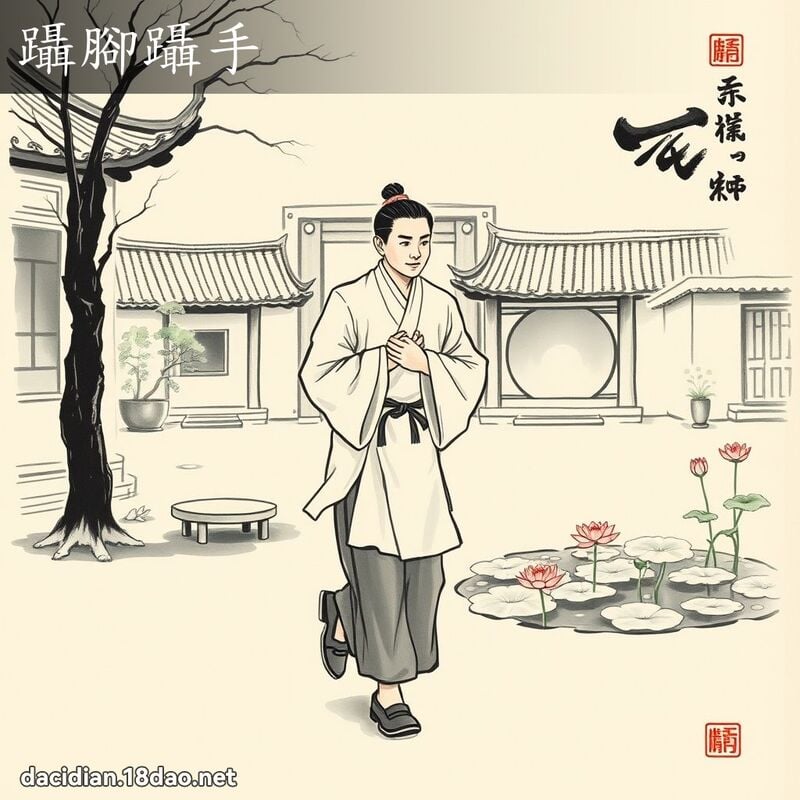 躡脚躡手 配图