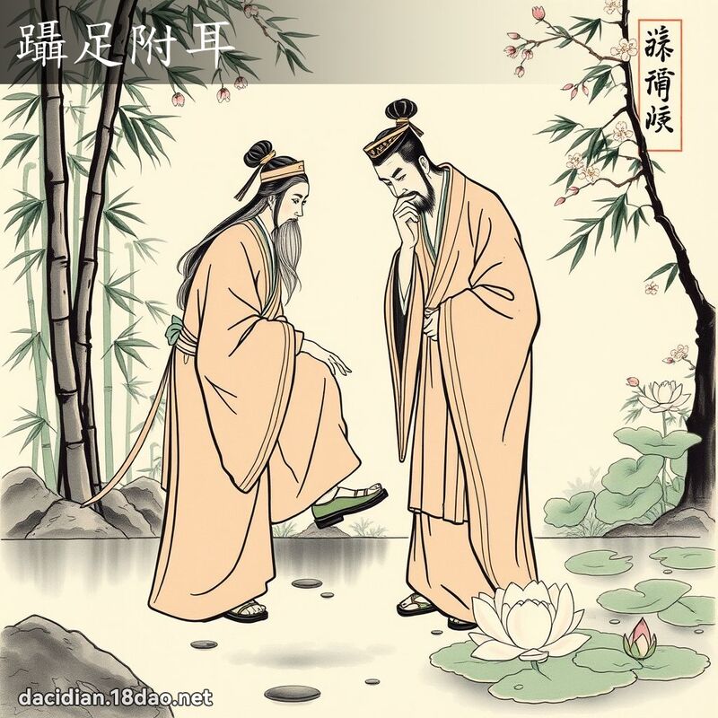 躡足附耳 配图
