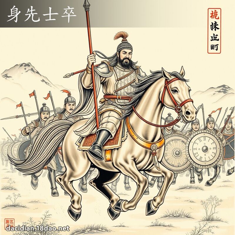 身先士卒 配图