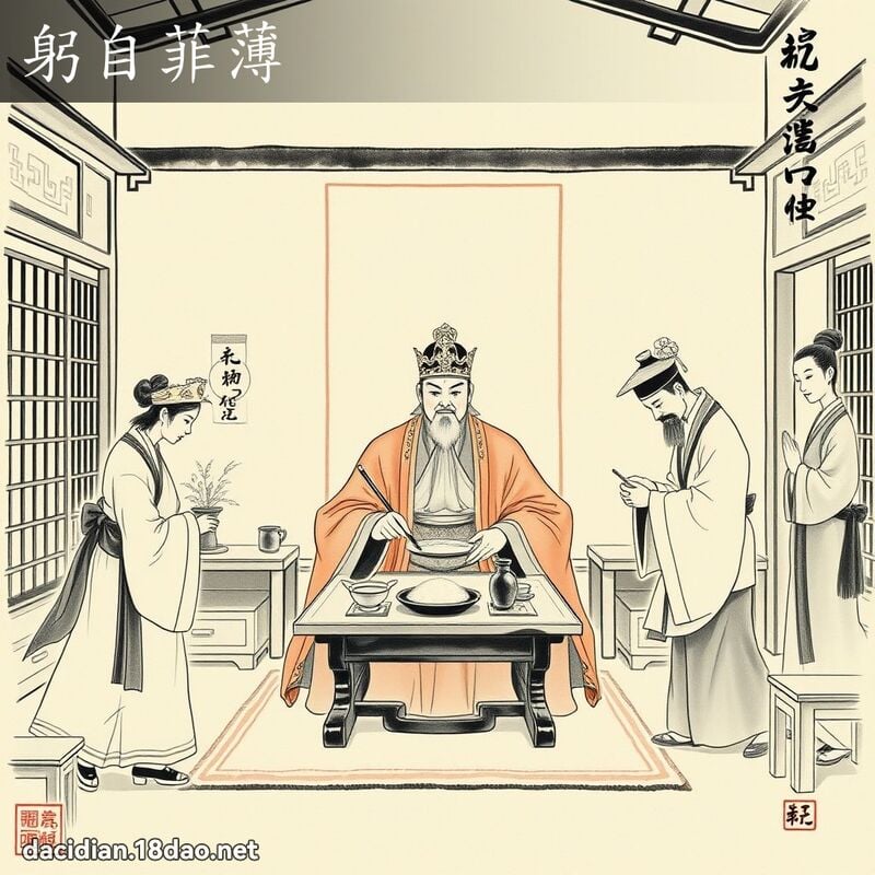 躬自菲薄 配图