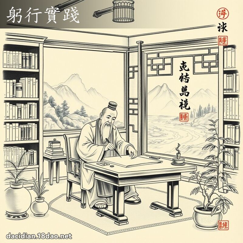 躬行实践 配图