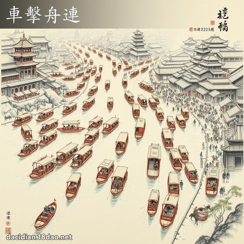 车击舟连 配图