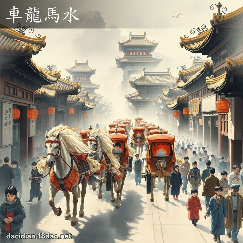 车龙马水 配图