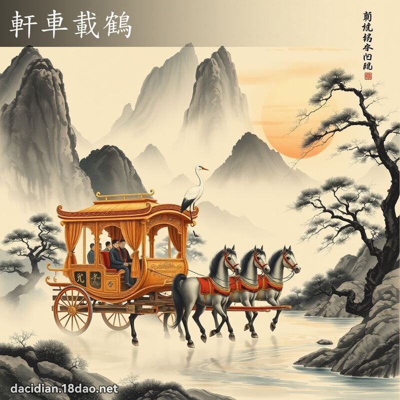 轩车载鹤 配图