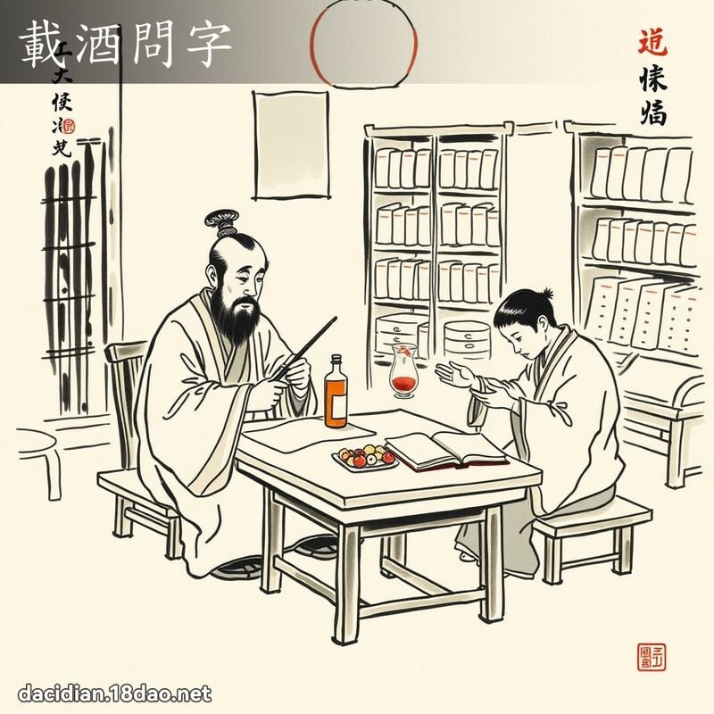 载酒问字 配图
