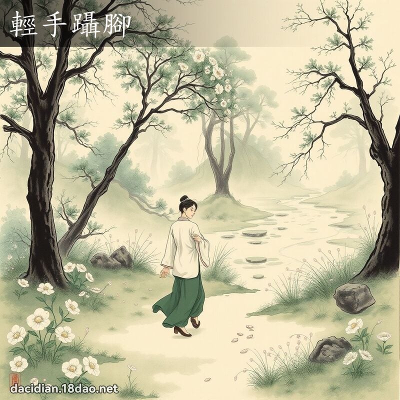 轻手躡脚 配图