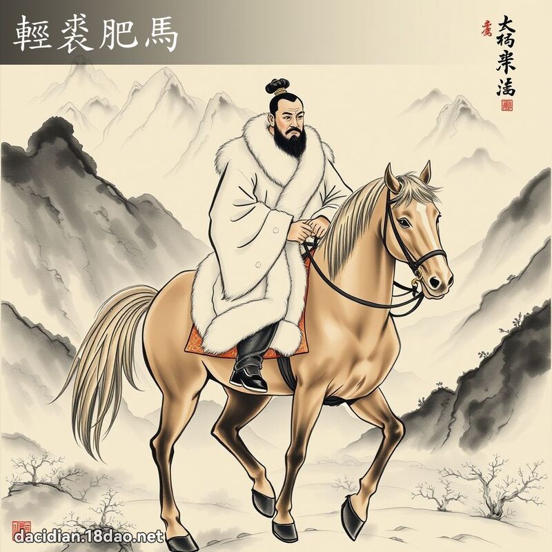 轻裘肥马 配图