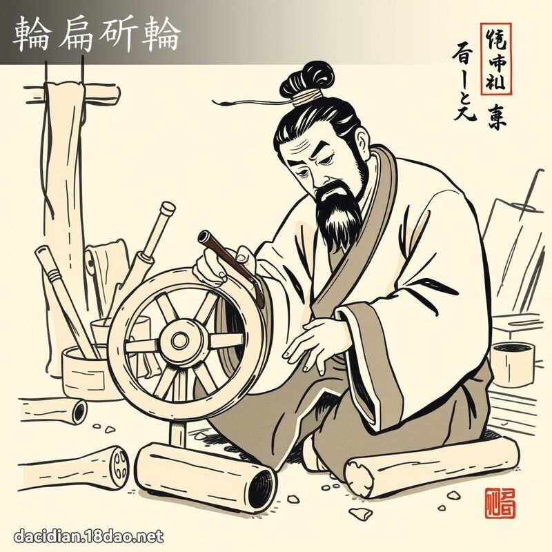 轮扁斫轮 配图