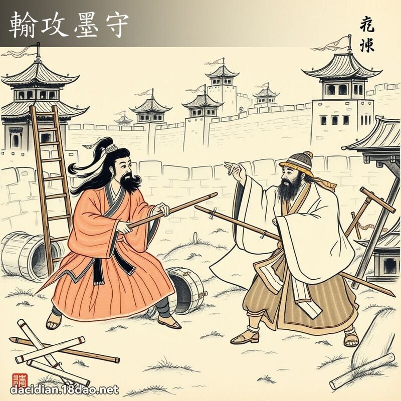 输攻墨守 配图