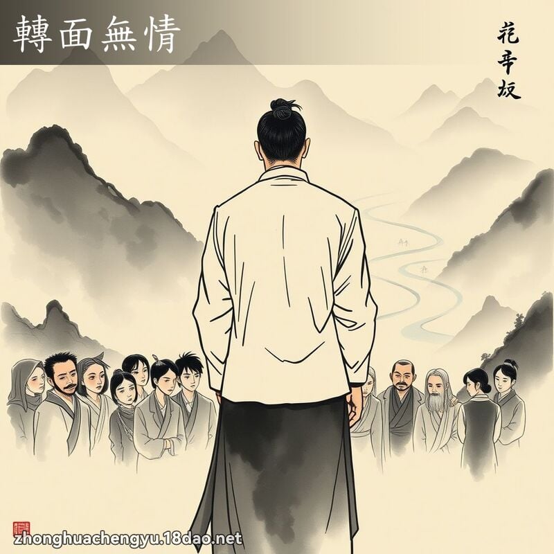 转面无情 - 中华成语配图