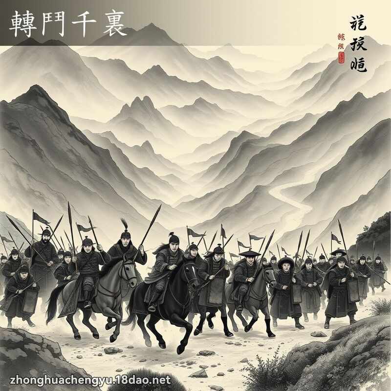 转斗千裏 - 中华成语配图