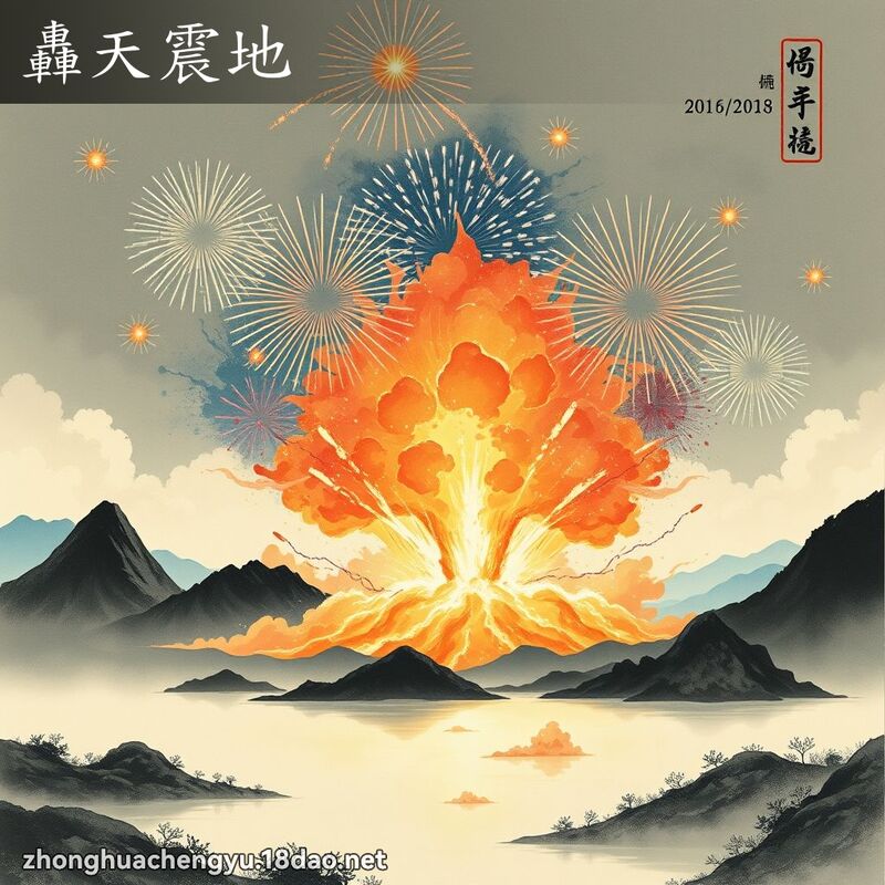 轰天震地 - 中华成语配图