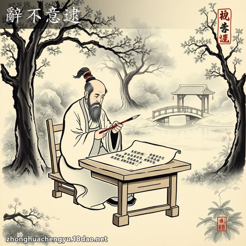 辞不意逮 - 中华成语配图