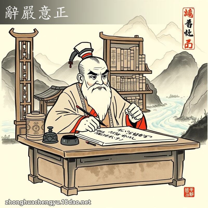 辭嚴意正 - 中華成語配圖
