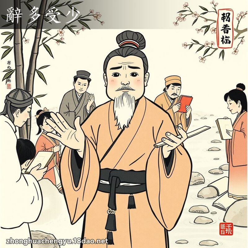 辞多受少 - 中华成语配图