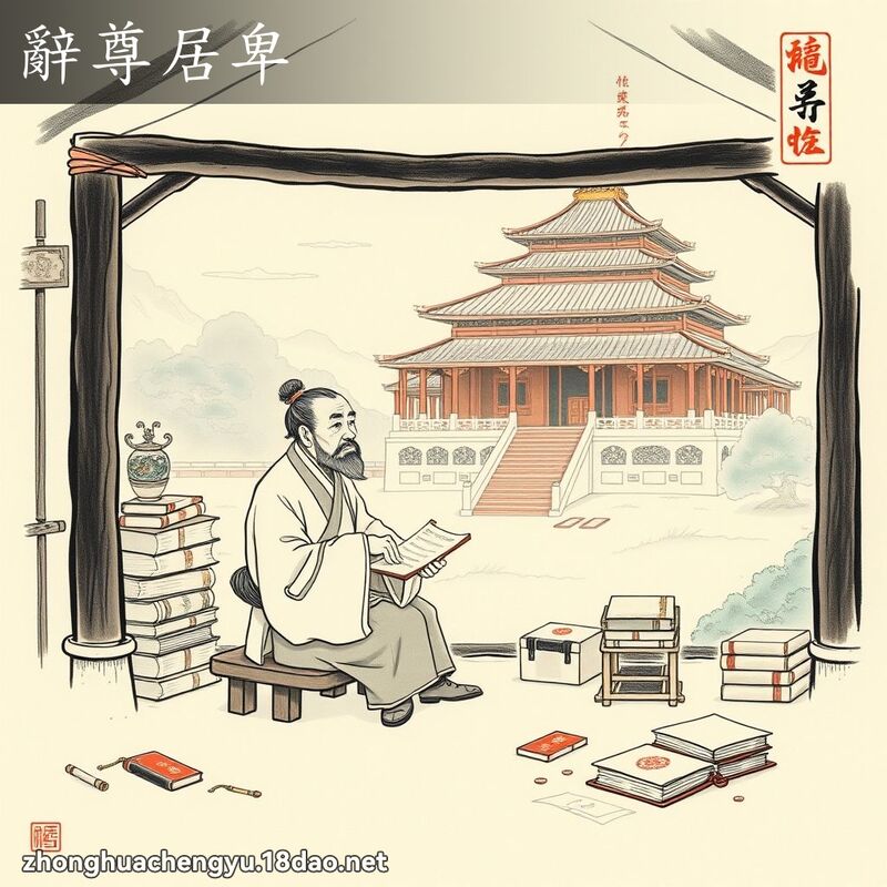 辞尊居卑 - 中华成语配图