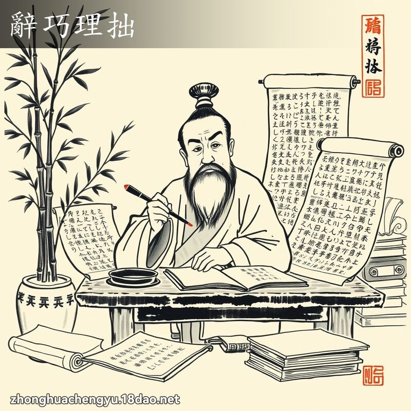 辞巧理拙 - 中华成语配图