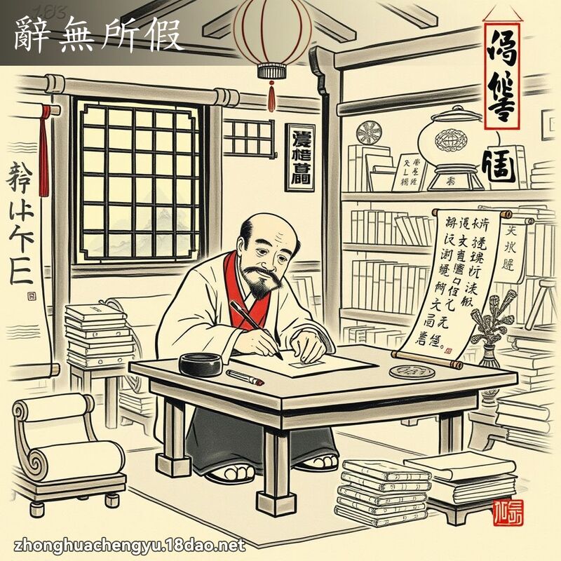 辞无所假 - 中华成语配图
