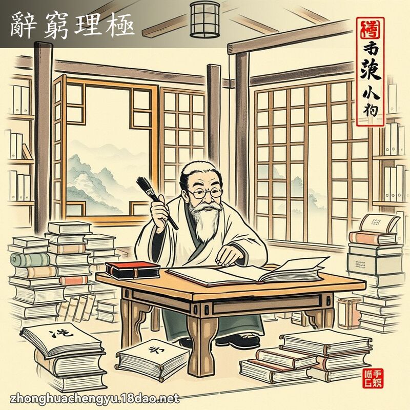 辞穷理极 - 中华成语配图