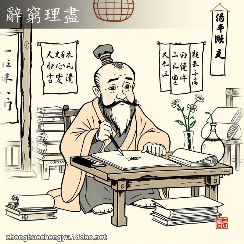 辞穷理尽 - 中华成语配图