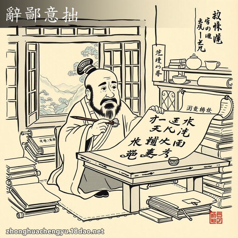 辞鄙意拙 - 中华成语配图