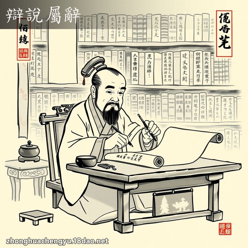 辩说属辞 - 中华成语配图
