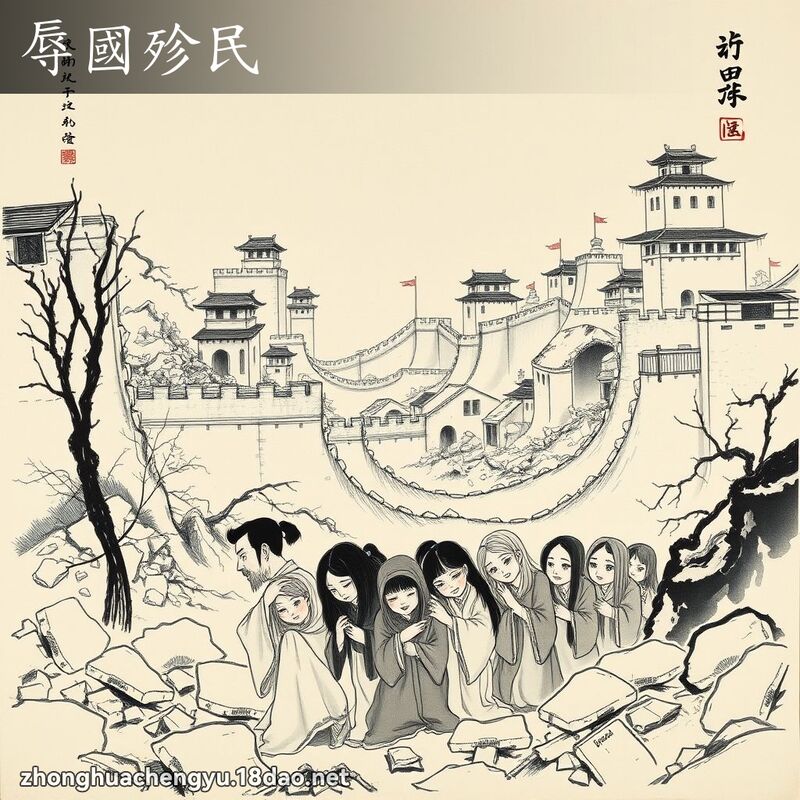 辱国殄民 - 中华成语配图
