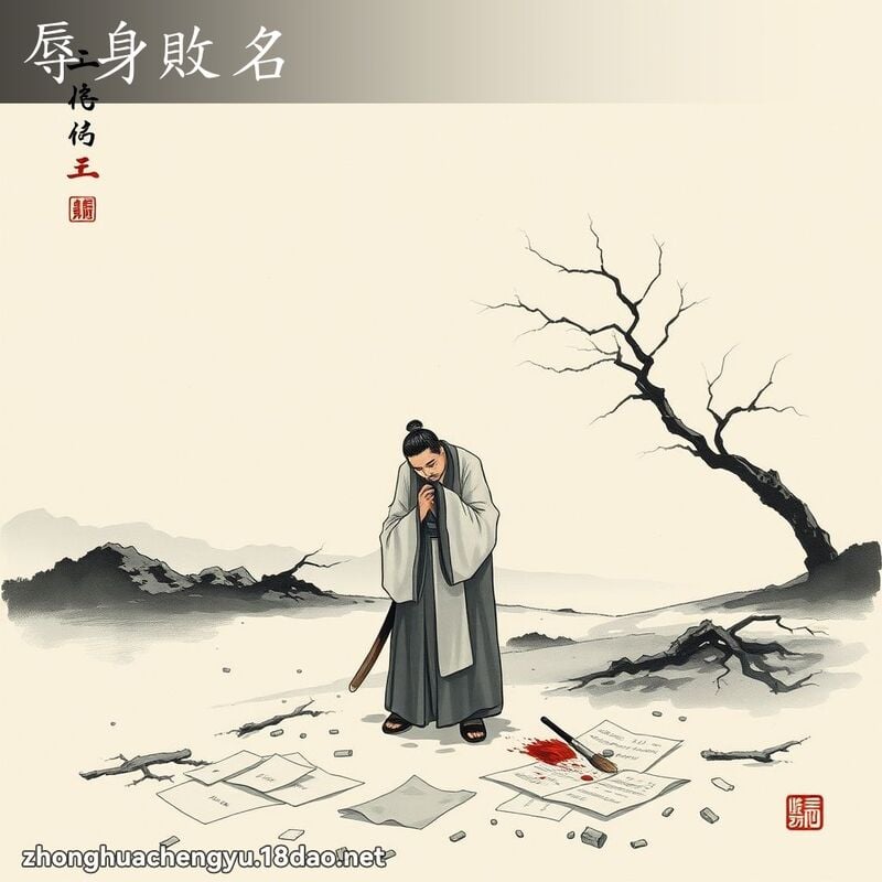辱身败名 - 中华成语配图