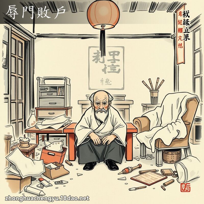 辱门败户 - 中华成语配图