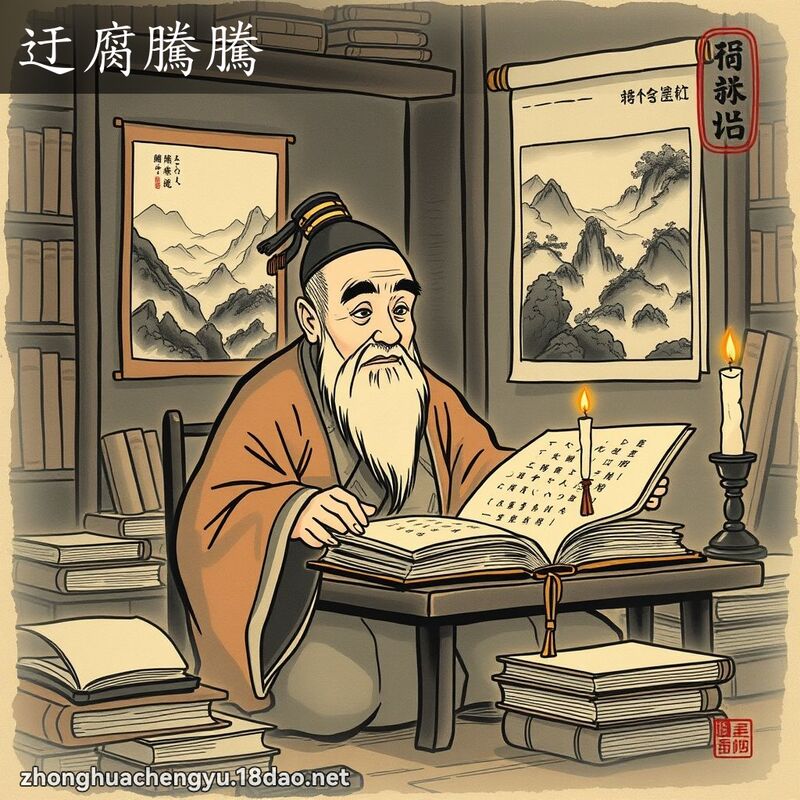 迂腐騰騰 - 中華成語配圖