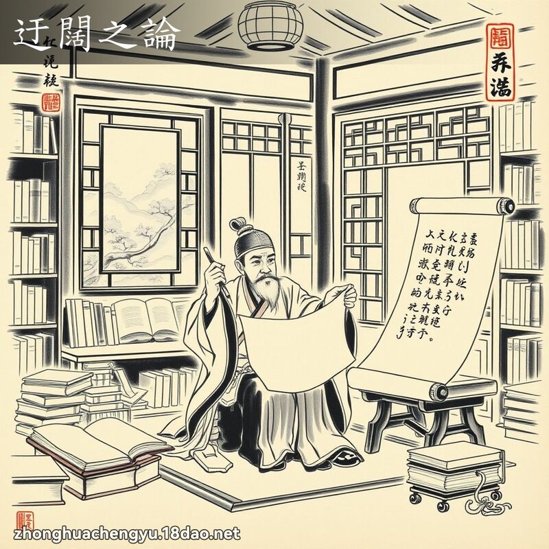 迂闊之論 - 中華成語配圖